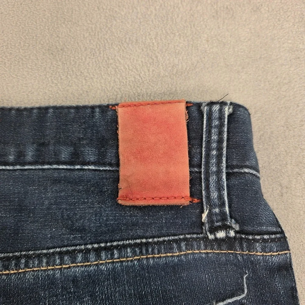 Selvedge Jeans Mens‎ 34x30 Blue Straight Leg Paint Splatter Selvedge Made Korea